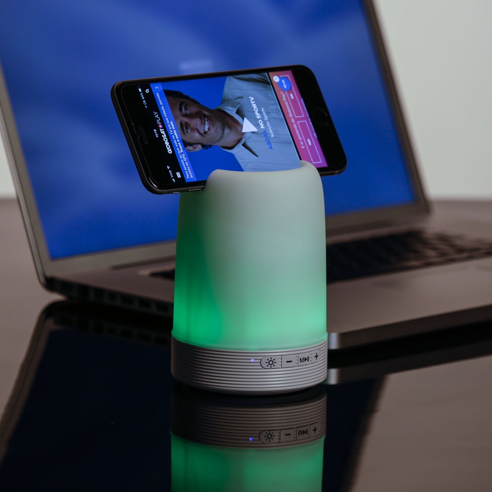 Caixa de Som Multimídia com Porta Caneta e Luminária - Imagem 2