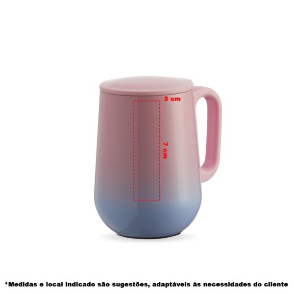 Caneca Bicolor Parede Dupla 250ml - Imagem 6