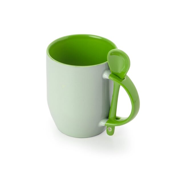 Caneca Cerâmica 350ml com Colher