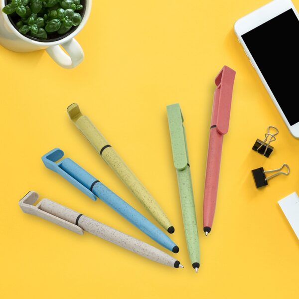Caneta Fibra de Bambu Touch com Suporte - Imagem 4