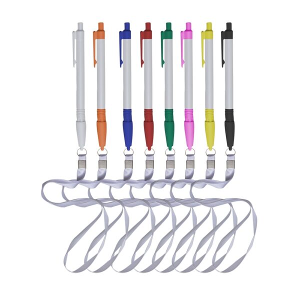 Caneta Plástica com Cordão - Imagem 2