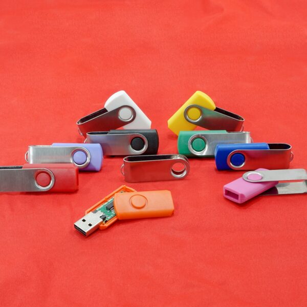 Carcaça Pen Drive Giratório Escovado - Imagem 2