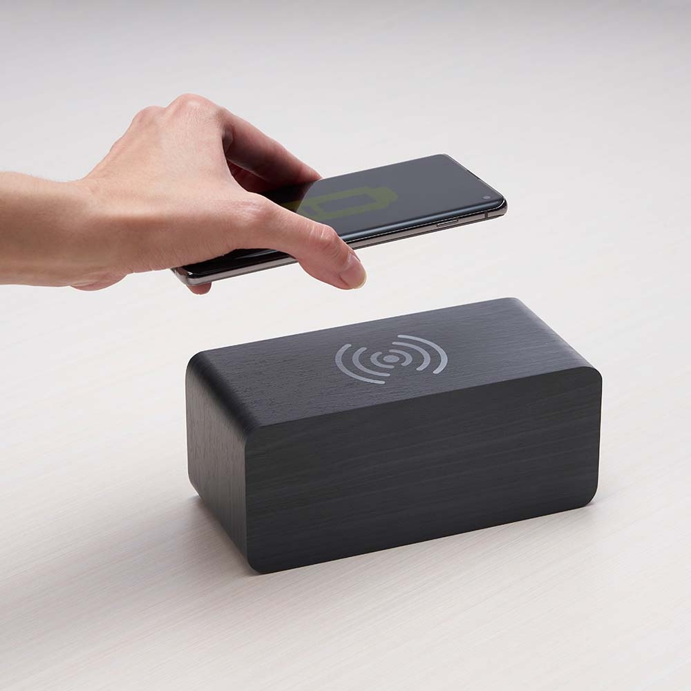 Relógio de Madeira com Carregamento por Indução - Imagem 2